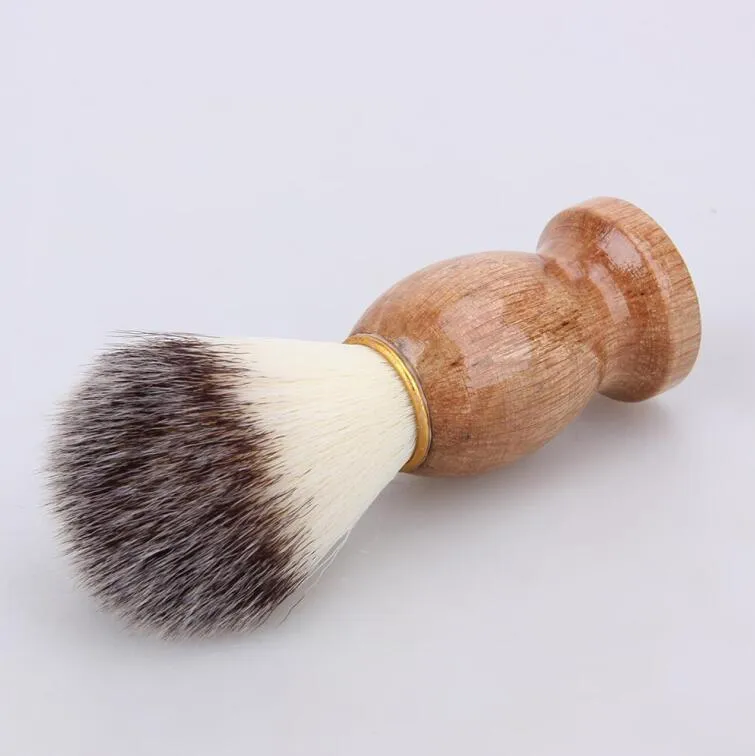 Pędzel do golenia dla mężczyzn włosie borsuka fryzjer Salon twarzy urządzenie do czyszczenia brody urządzenie do czyszczenia golenia narzędzie Razor Brush Wood Handle darmowa wysyłka