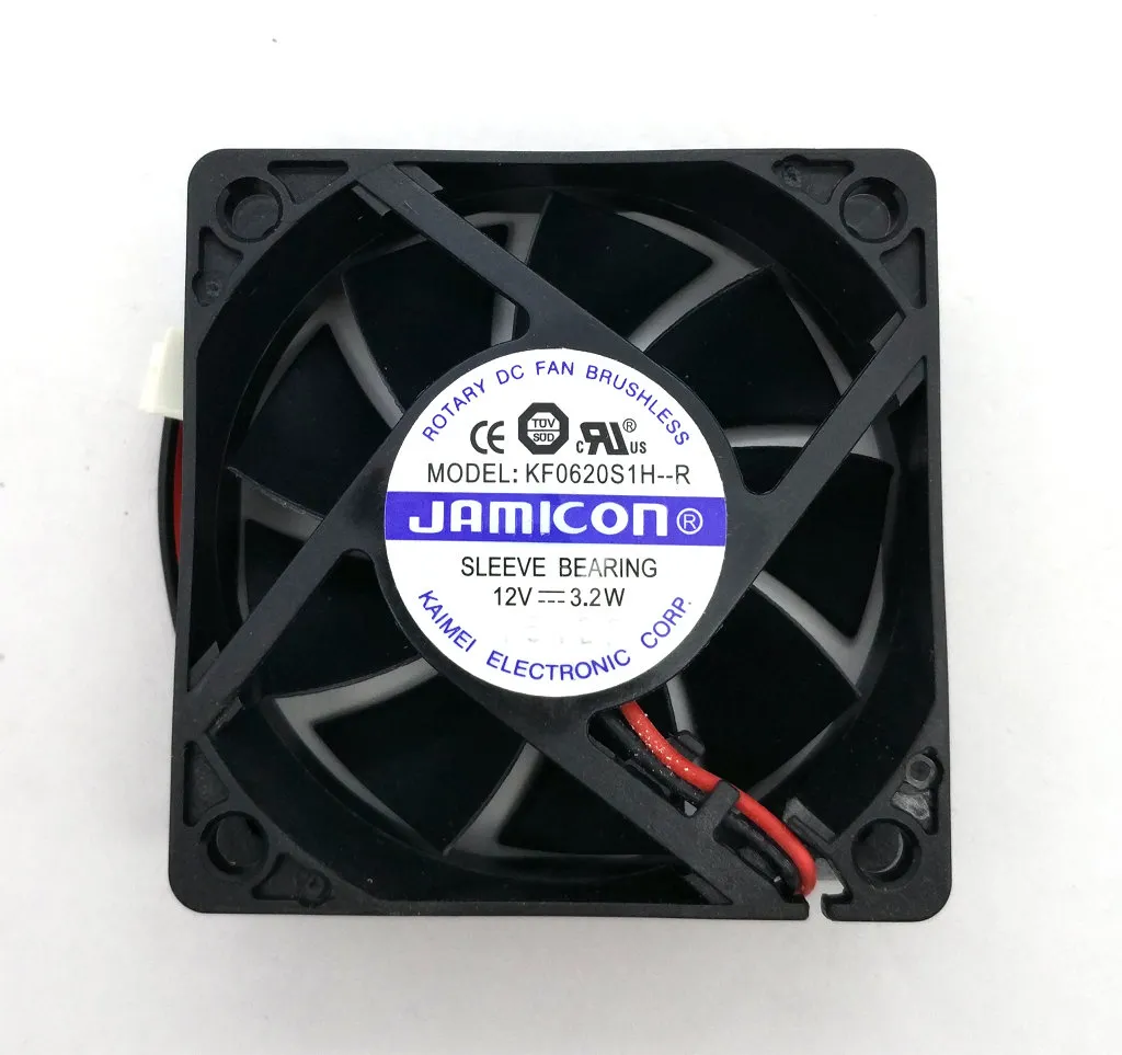 Nouveau ventilateur de refroidissement d'ordinateur Original JAMICON KF0620S1H-R DC12V 3.2W portant 2 lignes 60*60*20MM