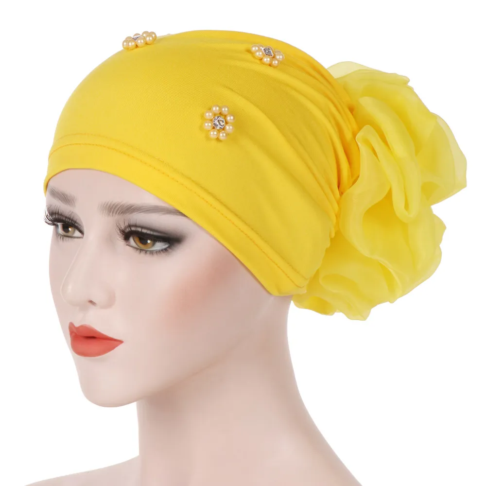 Yeni kadın başörtüsü türban kumaş kafa kap şapka bayanlar saç aksesuarları Müslüman eşarp kap