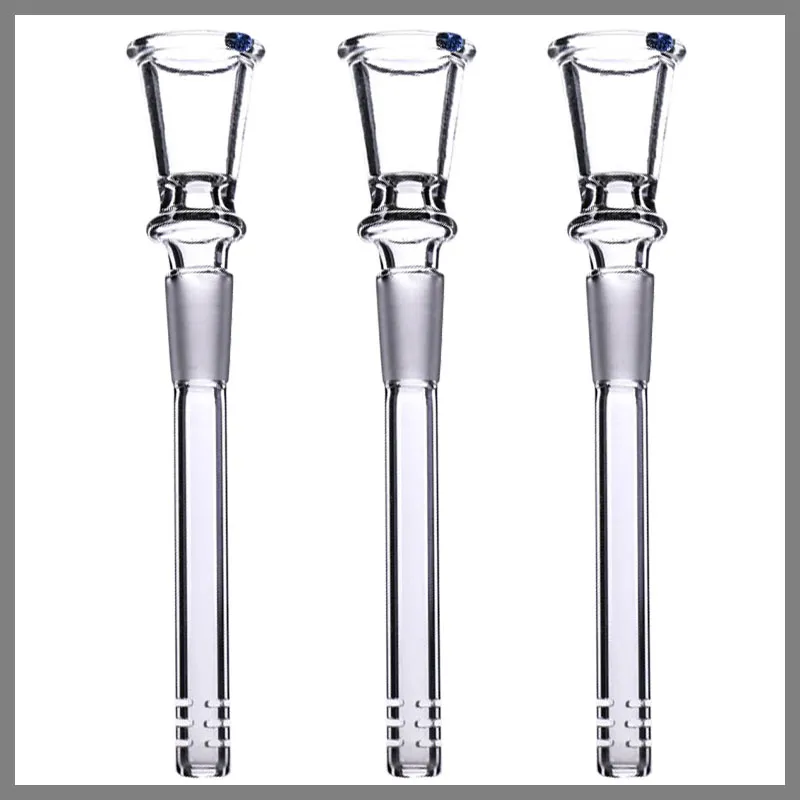 Acessórios para fumar Design humanizado de vidro do downstem com tigela 14mm macho tigela-free stem difuso cortes por atacado