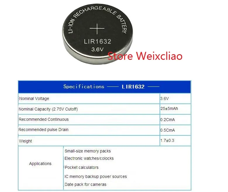 CR1632 Battery  Size, Voltage, Capacity, Advantage & Uses