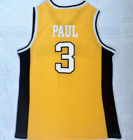 2018 New Mens Wake Forest University Chris Paul 3 Jersey de basquete amarelo, desconto Treinadores baratos de basquete desgaste, Dropshipping aceito