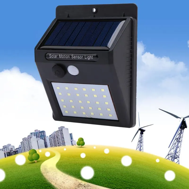 1-4 Uds luz Solar 20/30 Leds PIR Sensor de movimiento lámpara Solar inalámbrica exterior impermeable jardín pared patio cubierta luz de seguridad