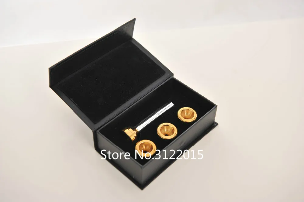 Professional Small Bb Trumpet Mouthpiece Set 7C 5C 3C 1C Gold And Silver Surface Pure Copper Musical Instrument Accessorie4200101