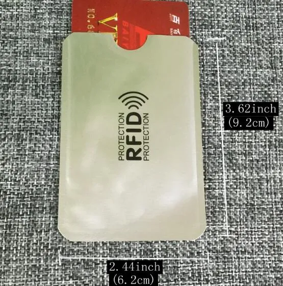 Güvenli RFID Engelleme Kollu Alüminyum Folyo Manyetik KIMLIK IC Kredi Kartı Depolama Tutucu Ambalaj Çanta Anti Hırsızlık NFC Koruyucu Koruyucusu