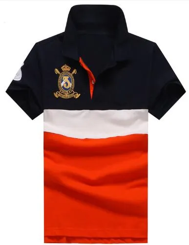 Black polo shirt with orange horse sale
