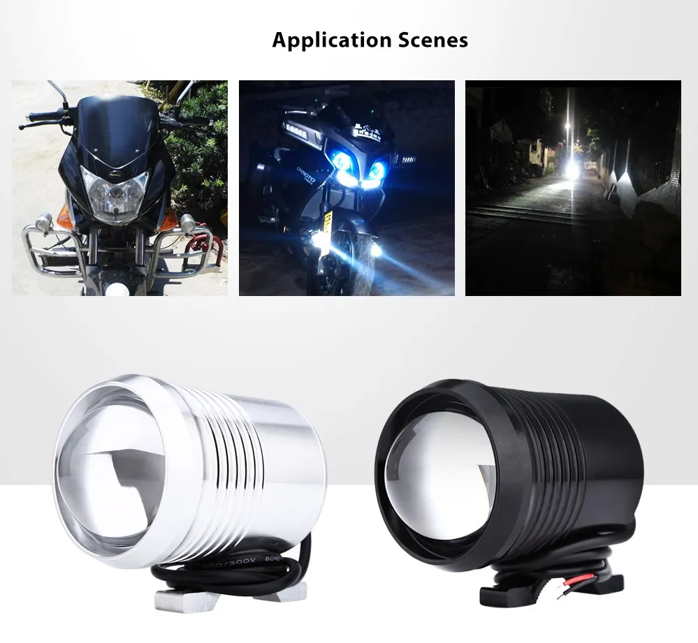 Pampsee 1 SZTUK U2 1200LM 30W 12-80 V Górna wysoka wiązka motocyklowa reflektor motocyklowy LED jazdy motocykl mgła światła flash lampa moto żarówki reflektorów