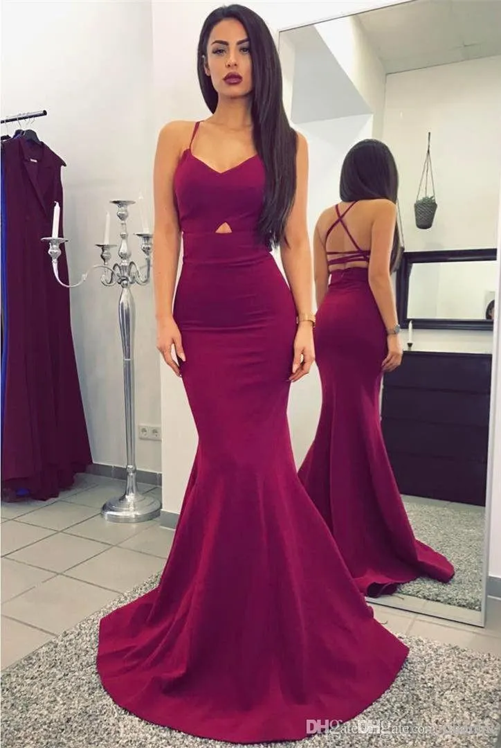 Plum cheap mermaid dress