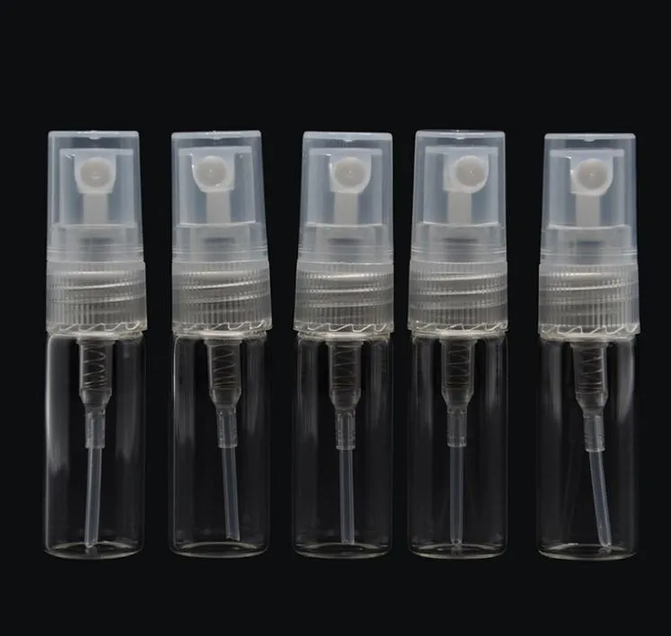 2ml Refillerbar Atomizer 2cc Mini Essential Olja Parfym Prov Tom Pump Spray Glasflaska SN1479