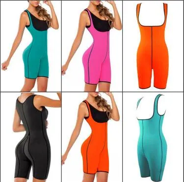 New Sexy Zipper Sweat Vest Body Shaper Slimming Modeling Strap Neoprene Sport Waist Training Corsets Latex Bodysuits underwear