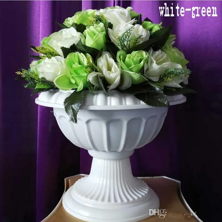 New Arrival Fashion White Roman Column Centerpiece Road Lead wiodące z zestawami wazon i bukiet na imprezę