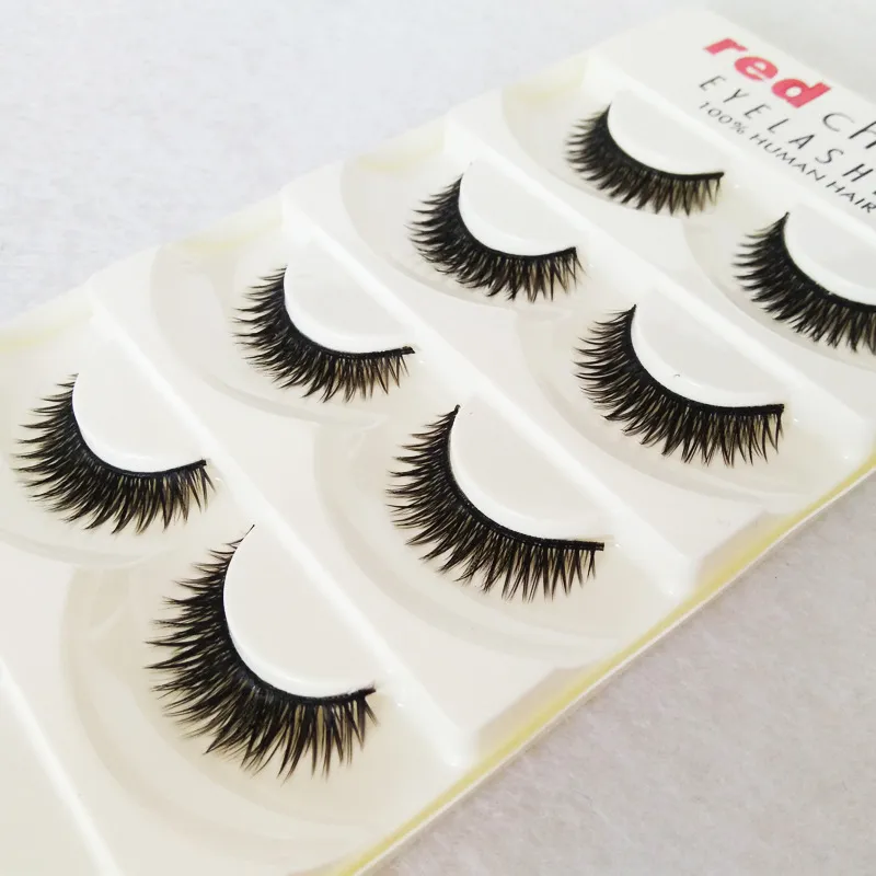 Red Cherry 5 Par False Eyelashes 18 Styles Black Cross Messy Long Thick Fake Eye Lashes Beauty Makeup High Quality6724256