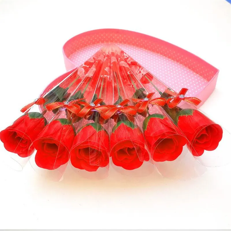 Artificielle Rose Fleur Savon Fleurs Saint Valentin Cadeaux Roses Décor De Mariage Cadeau D'anniversaire