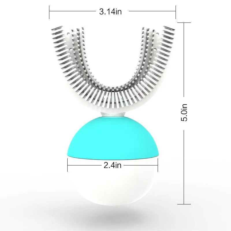 Spazzolino elettrico automatico Amabrush Ultrasonic Sonic Igiene orale Cura dei denti 15 secondi Testine di ricarica wireless impermeabili Spazzolino da denti