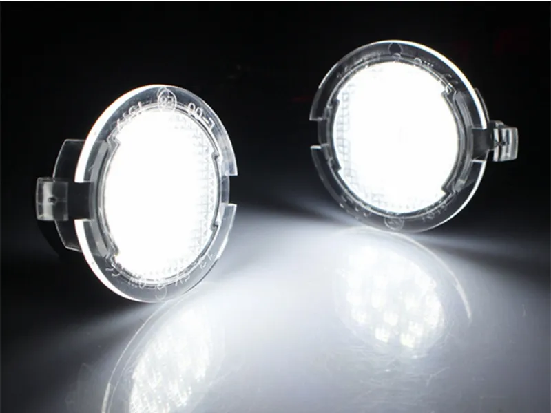 For Ford LED Side Mirror Puddle Light Lamp White 18LED For Explorer Mondeo Edge Taurusp F150 Pick Up Heritage 