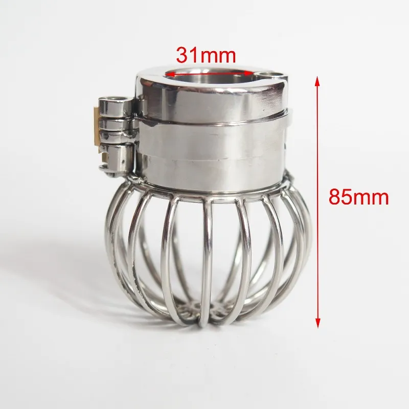 NEWEST Stealth Lock Design Scrotum Pendant Stainless Steel Ball Stretchers Cock Ring Locking Male Chastity Sex Toys
