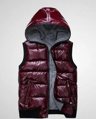 Gilet autunno e inverno da donna 2015 nuovi modelli femminili lucidi con cappuccio in cotone sottile moda gilet gilet gilet DF-227