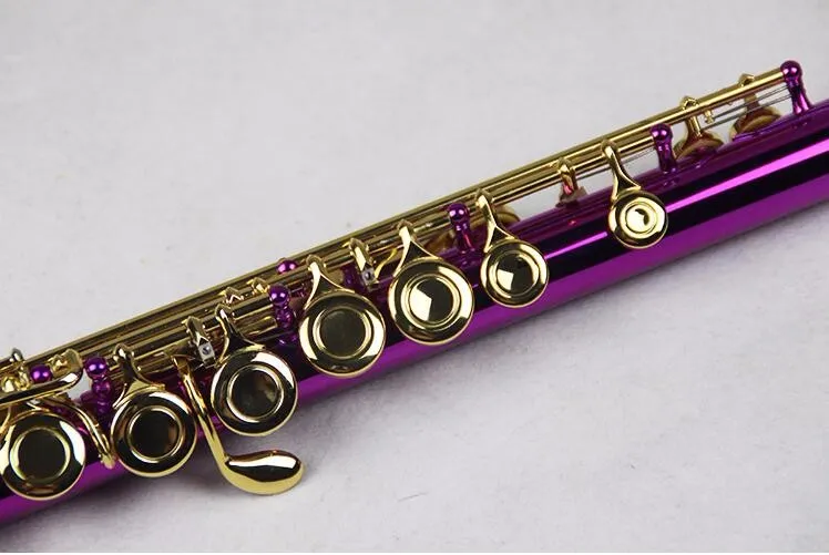 OVES FL-510R Tubo di rame bianco flauto C Tune 16 chiave chiusa viola oro lacca flauto staccabile strumenti musicali occidentali con custodia