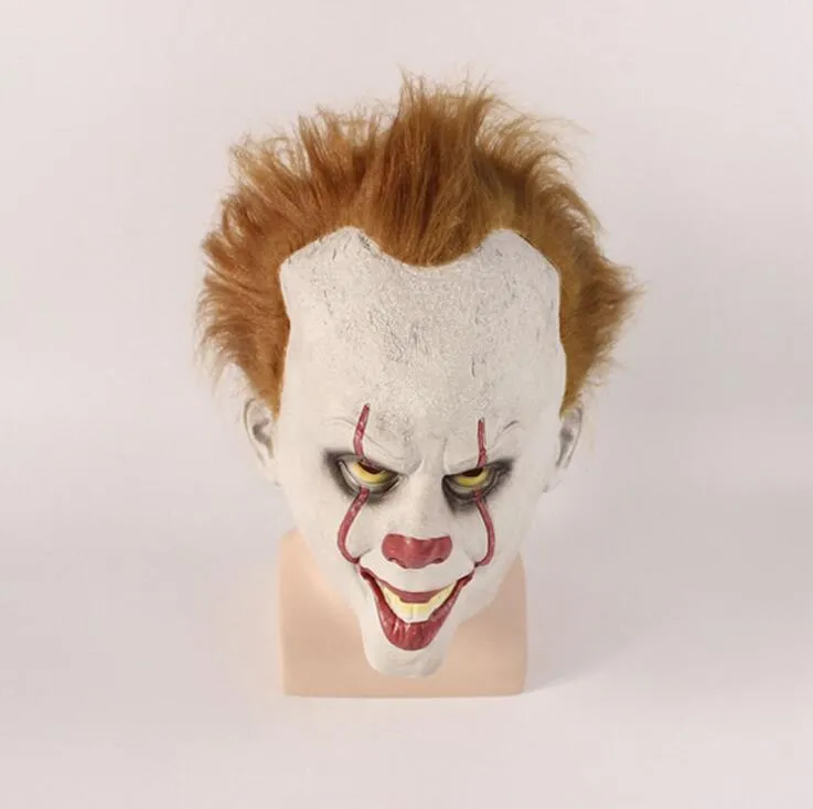 Halloween det pennywise hemskt mask clown cosplay kostym tillbehör mystiska maskparty pranks skrämmande mask fri frakt