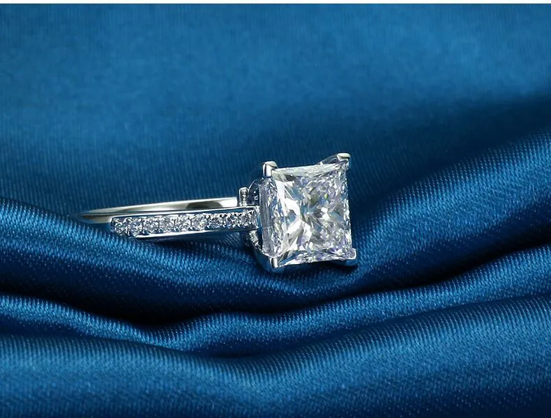 中間症ジュエリー1.5ct 5aジルコンCZ 925スターリングシルバー女性婚約結婚式バンドリングSZ 4-10ギフト