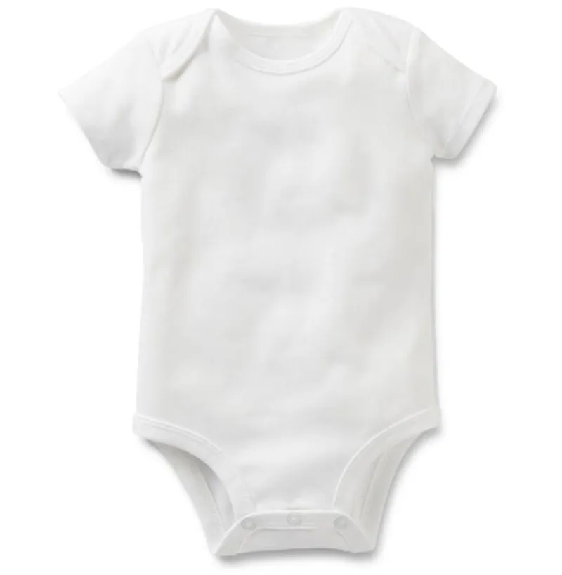 Baby rompers passar sommar spädbarn triangel romper onesies 100% bomull kortärmade barn kläder