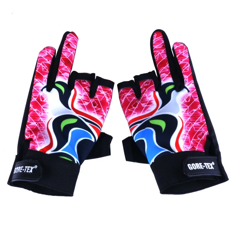 New Fabrics Comfort Anti-Slip 3 Cut-Fingers Fishing Gloves Anti-Skid Knuckle Fingerless Half Finger Sport Gloves