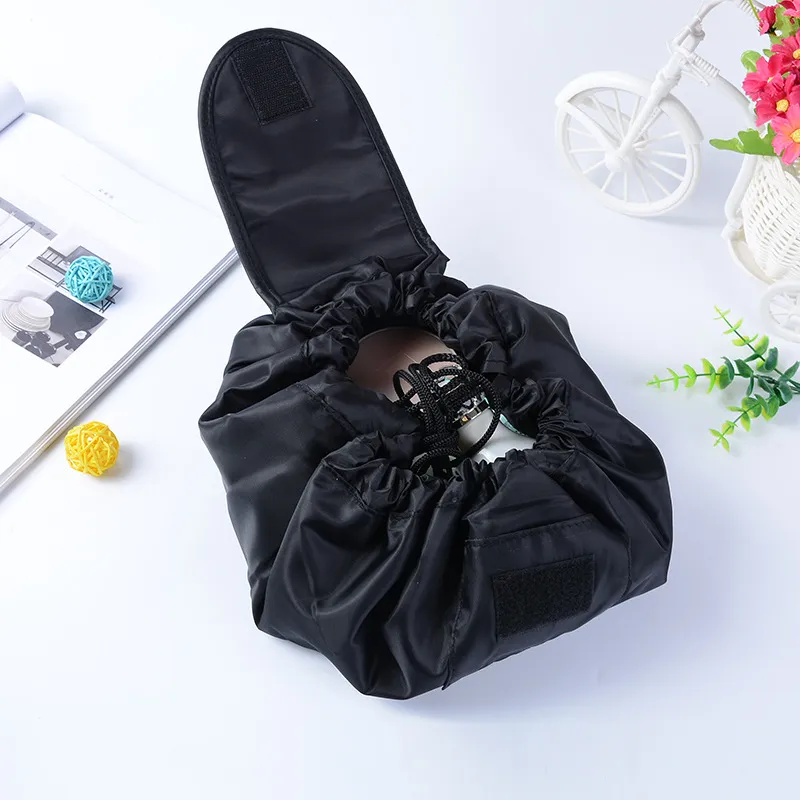 Lazy Cosmetic Bag Women Travel Coulisse Make Up Case Borse il lavaggio di grande capacità Borsa organizer trucco portatile