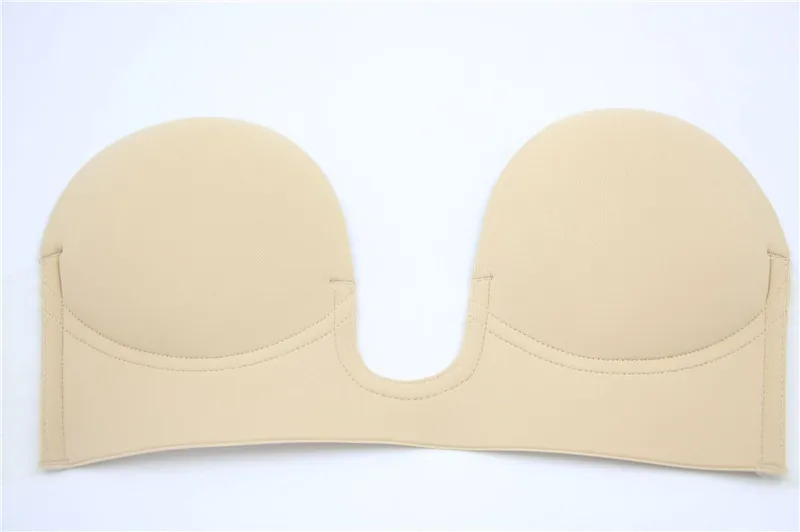 Ny Deep U Plunge Bra Osynlig Push Up Bra Strapless Bras Formell Klänning Bröllop / Kväll Sticky Självhäftande Silikon Andningsbar Brassiere