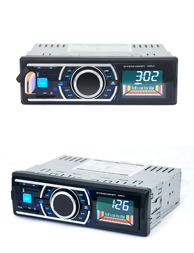 NC NYHET 12V Bil Stereo FM Radio MP3 Audio Player Support Bluetooth Telefon med USB / SD MMC Port Car Electronics In-Dash 1 DIN