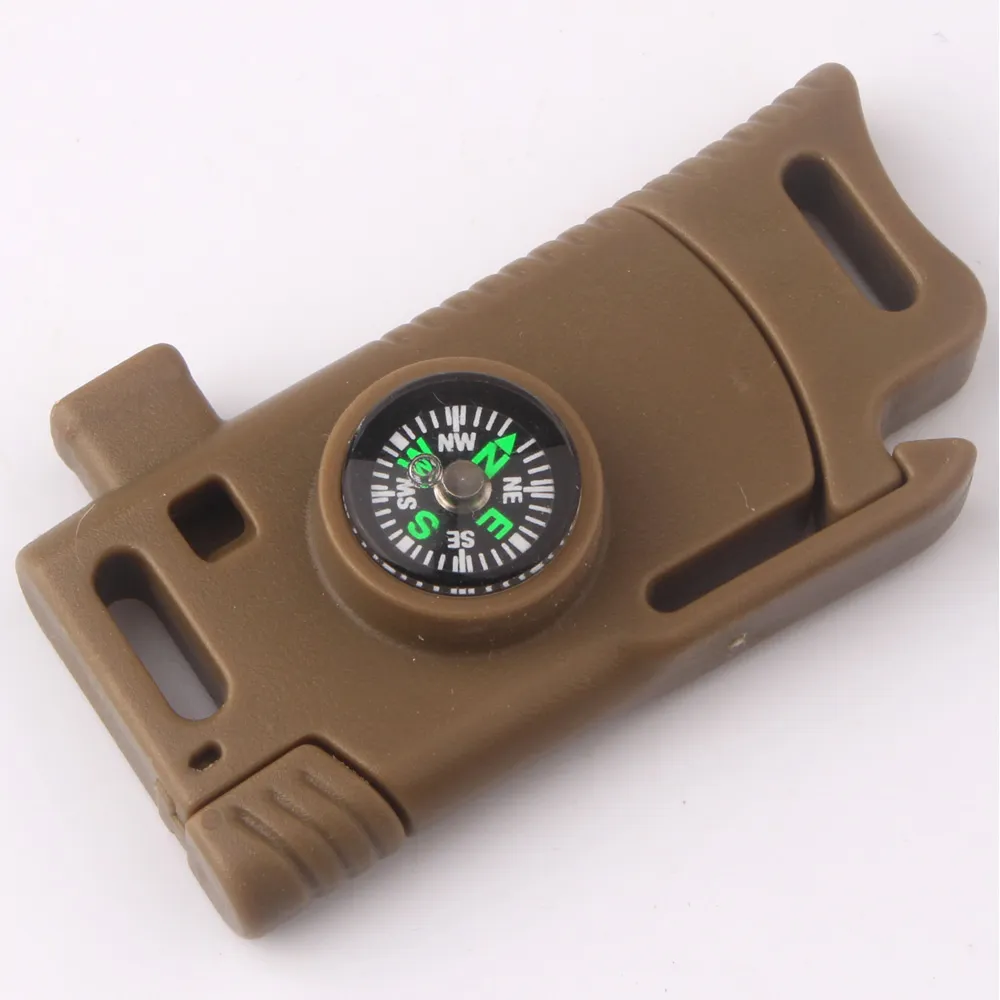 4 kleuren Plastic paracord gesp van toepassing op het overleven van de buitenkamperen met whistle mes paracord buckle3535448
