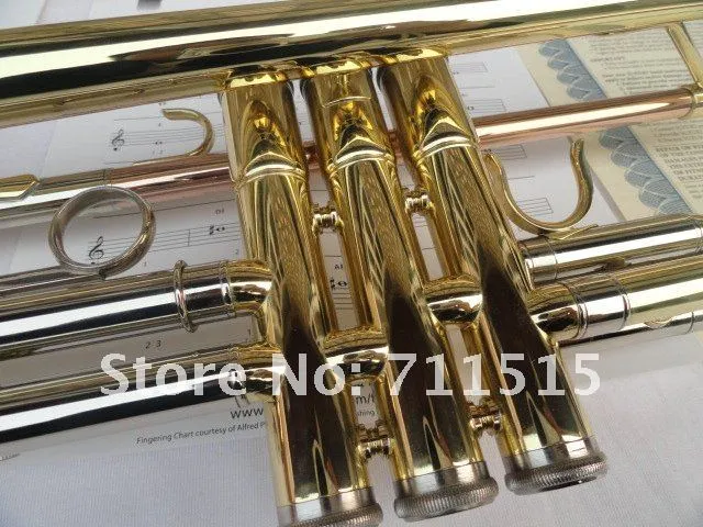 SUZUKI Drop B Instruments Surface Electrophoresis Gold Bb Trumpet Brand Musical Instrument With Metal Case 