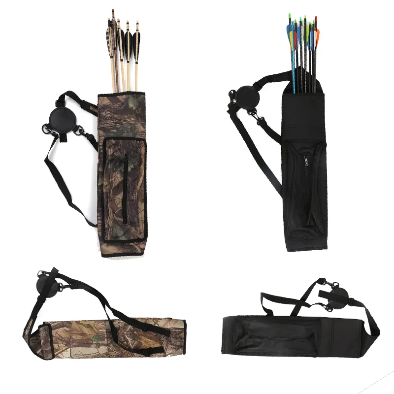 Arc De Chasse Carquois Hanche Camouflage Noir - Porte-flèches Imperméable Pour Tir à L'arc Porte-flèches Camo Noir
