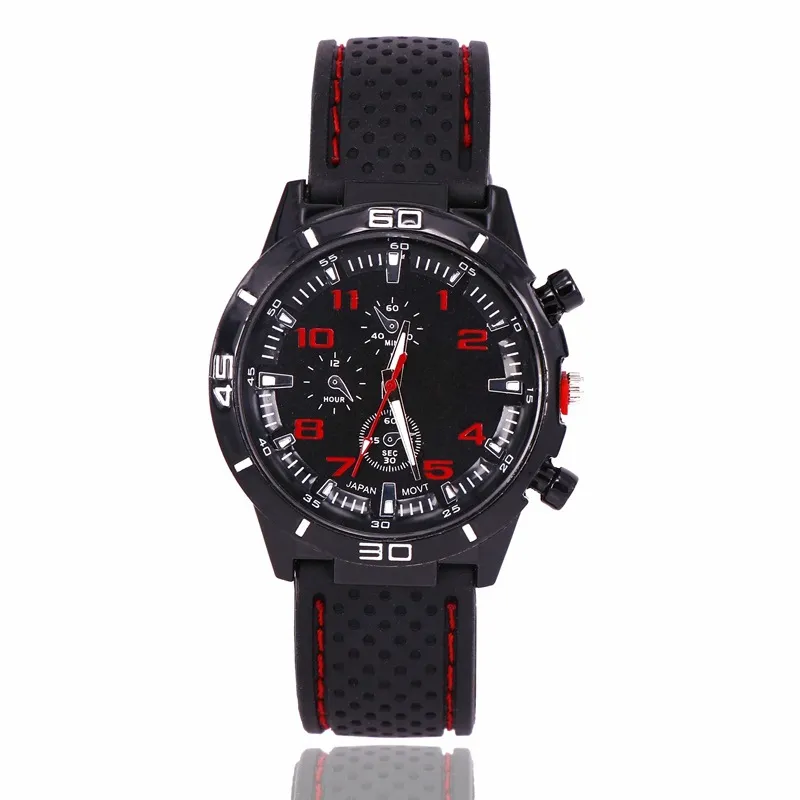 2018 orologio sportivo casual moda uomo caldo cinturino in silicone orologio Relogies per uomo relojes miglior regalo tutti i quadranti funzionano all'ingrosso nave libera