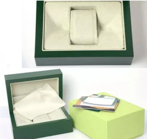 high quality Wooden Boxs Green Watchs Boxes Gift Crown Wooden Brochures cards Tote bag