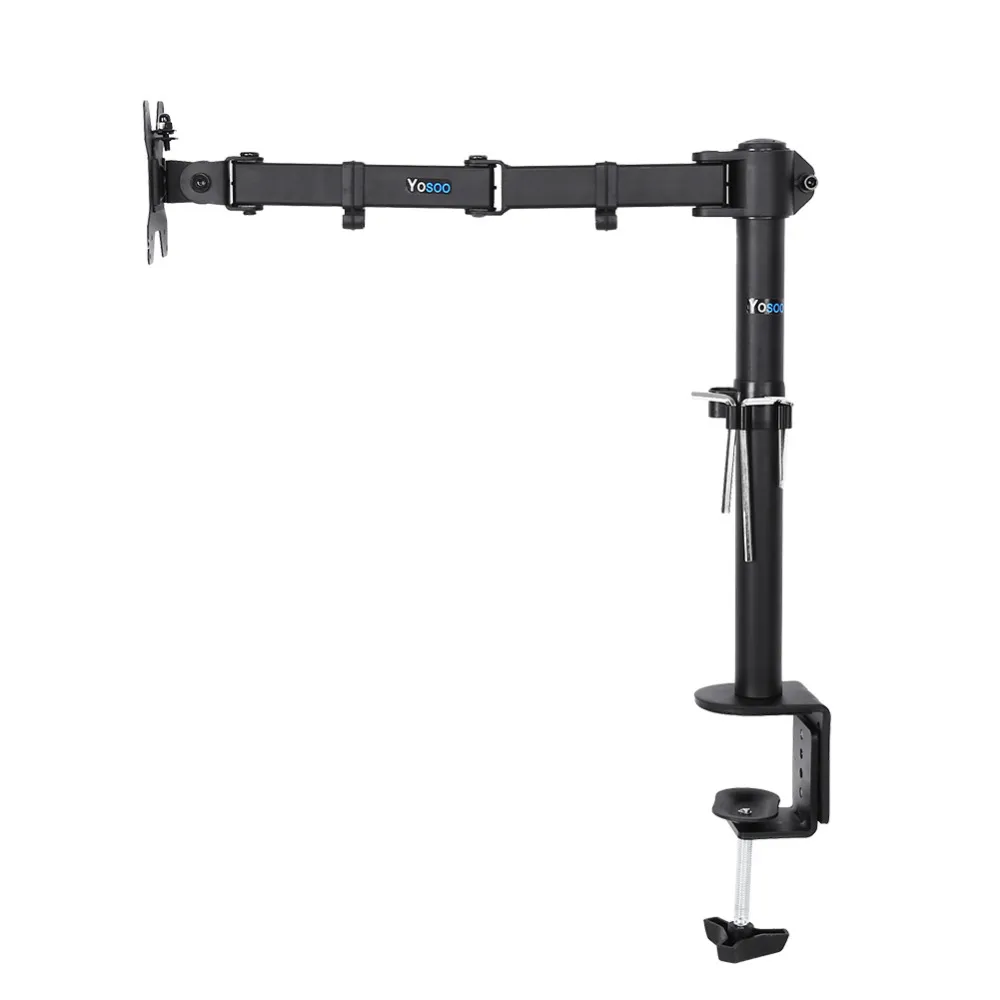 Freeshipping Single Arm LCD Monitor Desk Mount Stand Fully Adjustable Screen up to 27" for Computers