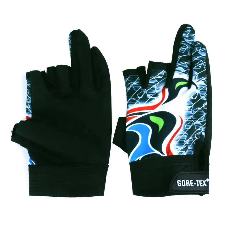 Nouveaux tissus confort anti-dérapant 3 doigts coupés gants de pêche 3 couleurs anti-dérapant jointure sans doigts demi-doigt gants de Sport