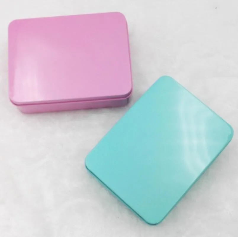 12cm *9cm *4cm Tin Case Storage Box Metal Rectangle Container for beads business card candy herbs LX3855