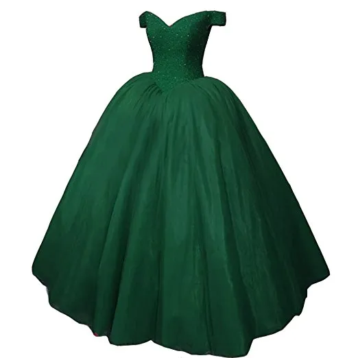 2020 New Ball Gown Quinceanera Dress For 15 Years Fashion V Neck Tulle Bead Floor Length Party Gown Vestidos De 16 Anos QC1258305s
