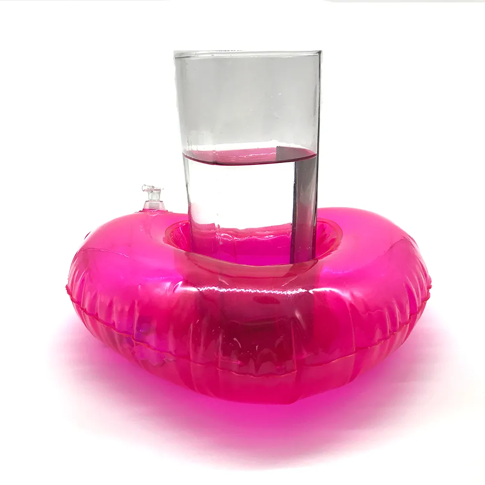 Classic Heart Inflatable Drink Floats Pool Float Inflatable Heart Cup