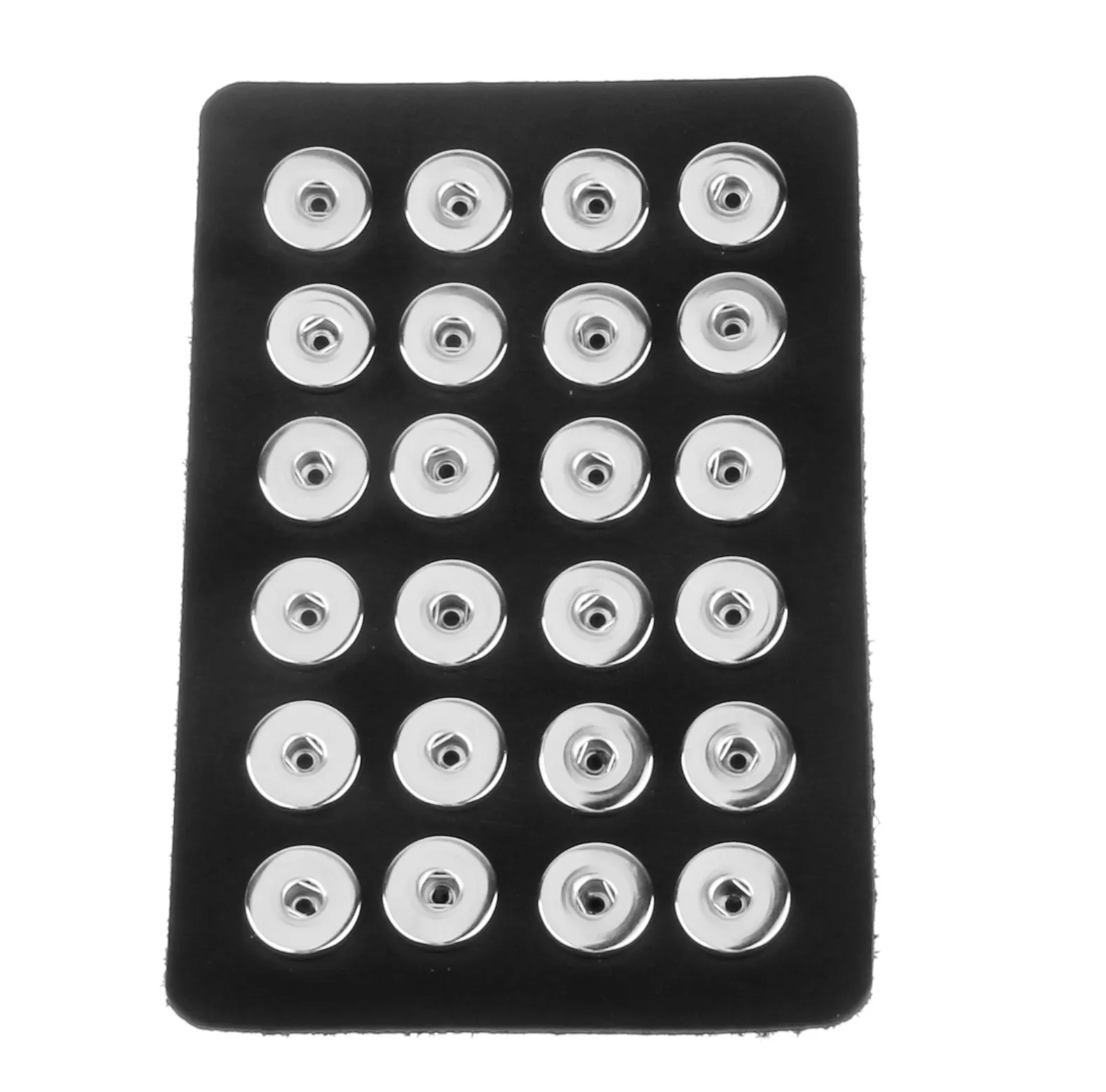 18MM Snap Button Stand Display Black Leather Snaps Display for Jewelry Holder