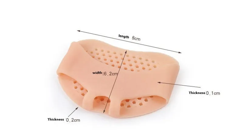 女性シリコーンゲルインソール前足パッドハイヒールの衝撃吸収抗滑りやすい足の痛みヘルスケア靴のインソール