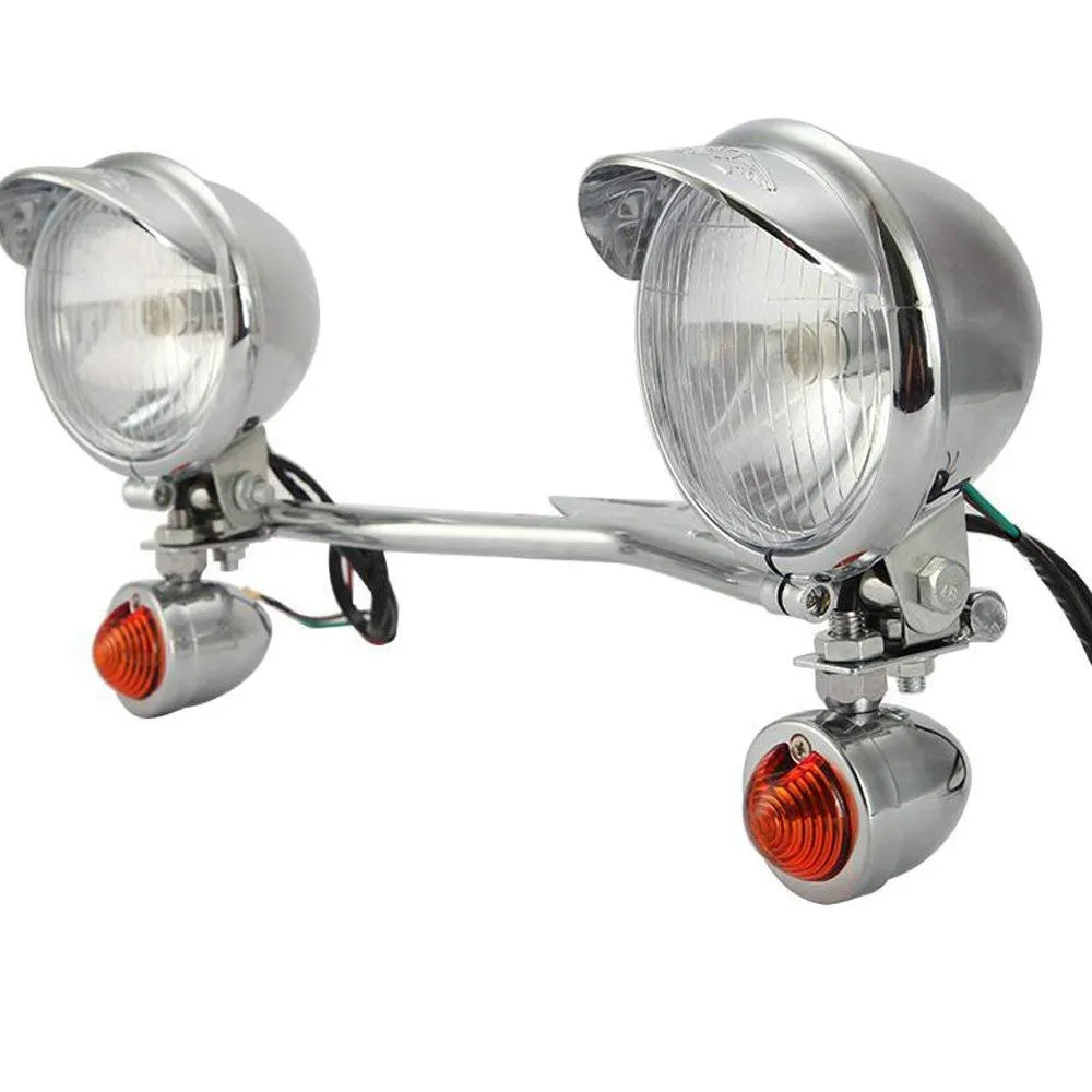 Motorcycle Light Bracket Bar Driving Spot Fog Passing Turn Signal Light