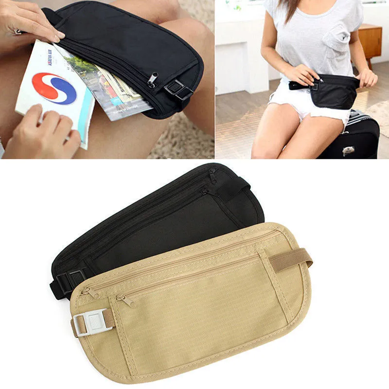 Bolsa de viagem Cintura Cinto Saco Compacto Esporte Jog Execução Zippered Dinheiro Escondido Saco De Armazenamento De Segurança DDA672 Crianças Bolsa