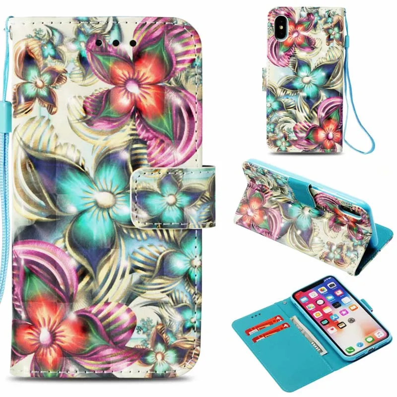 3D Dreamcatcher Butterfly Girl Wallet Flip Stand Leather Case for for iphone XS Max XR 8 7 Plus Samsung S10E Plus A8 2018