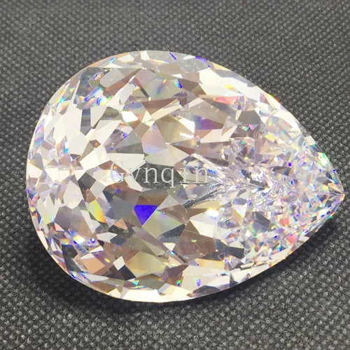 by DHL 59X455X28mm white Cubic zirconia pear Cullinan Diamond Cut gemstones from Wuzhou1488795
