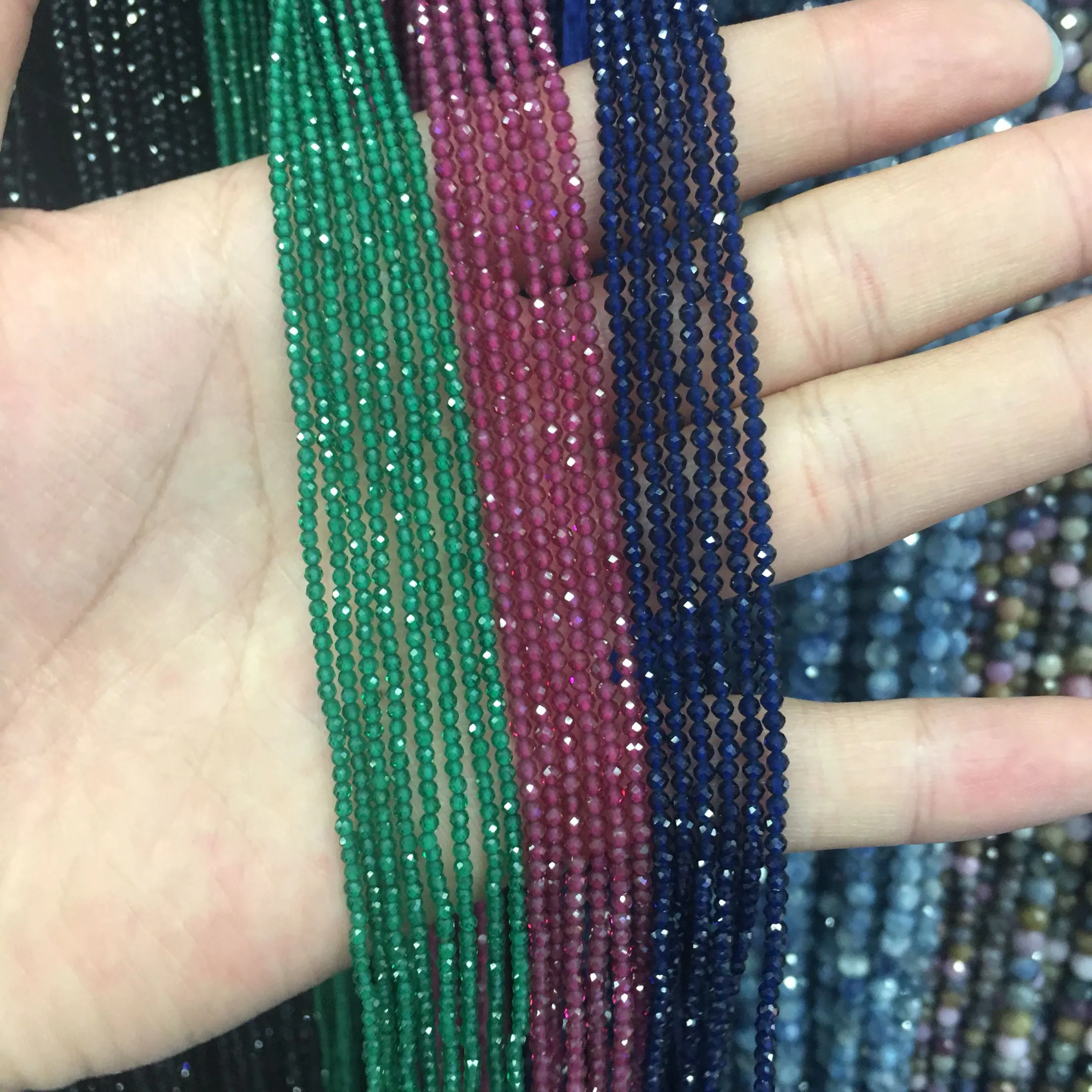 Round Gemstone Crystal Beads Wholesale 2mm Faceted In Red, Blue, And Green  For DIY Jewelry Making From Aixufashion, $2.95