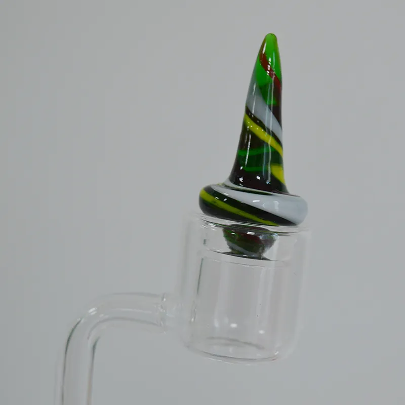 Thread Glass Carb Cap For Glass Dab Rigs Bongs Hookahs Smoking Accessories Thread Pattern Glass