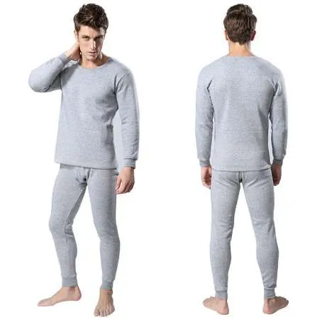 2 pièces hiver chaud hommes coton sous-vêtement thermique ensembles longs Johns hauts bas porter