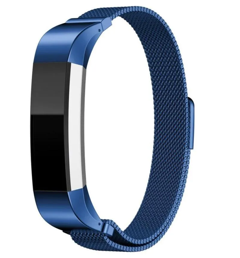 Nuovo colore Fitbit Alta Magnetic Milanese Loop Bracciale in metallo Cinturino cinturino Cinturino da polso in acciaio inossidabile Accessori bracciale Pk carica 2