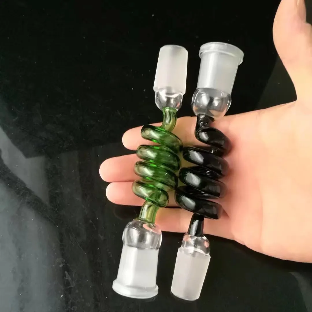 Adaptateur spirale de couleur, bongs en verre en gros conduites d'eau d'huile conduites d'eau en verre plates-formes pétrolières fumer, livraison gratuite